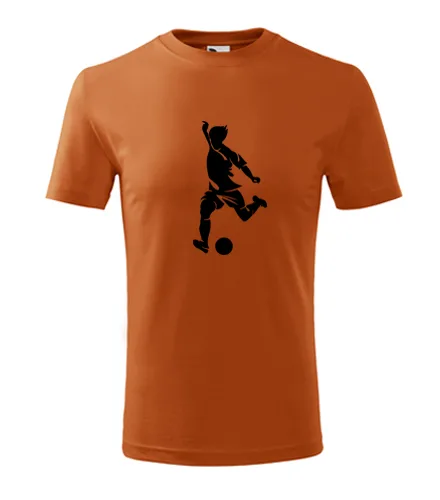 Oranžové dětské tričko s fotbalistou 4