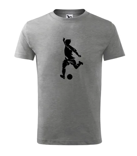 Šedé dětské tričko s fotbalistou 4