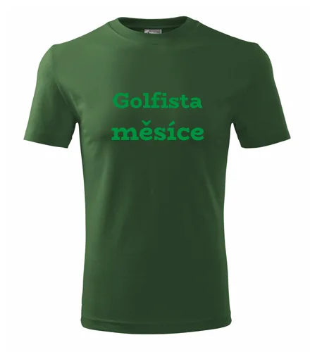 Lahvově zelené tričko Golfista měsíce
