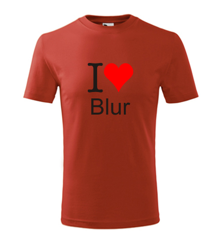 Červené dětské tričko I love Blur