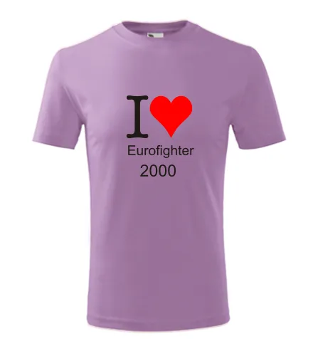 trička s potiskem Fialové dětské tričko I love Eurofighter 2000 
