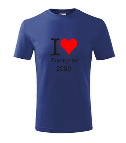trička s potiskem Modré dětské tričko I love Eurofighter 2000 