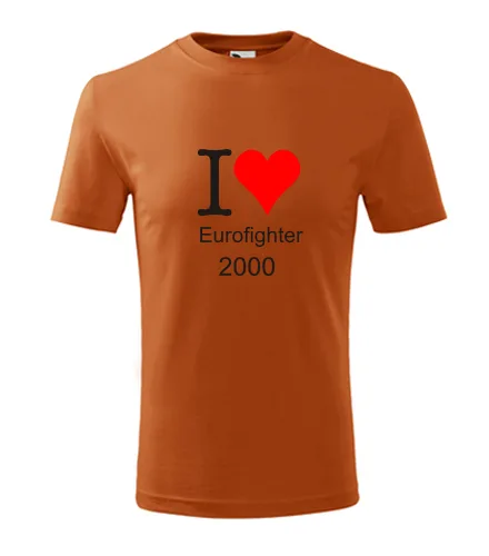 trička s potiskem Oranžové dětské tričko I love Eurofighter 2000 