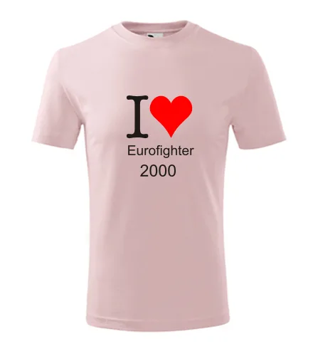 trička s potiskem Růžové dětské tričko I love Eurofighter 2000 