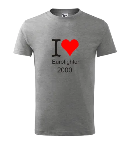 trička s potiskem Šedé dětské tričko I love Eurofighter 2000 