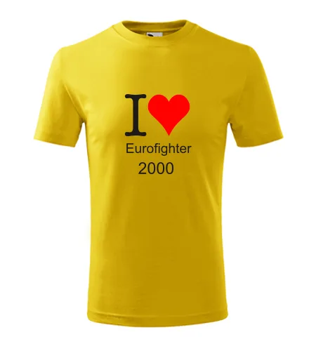 trička s potiskem Žluté dětské tričko I love Eurofighter 2000 