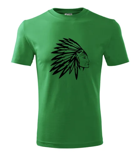 Zelené tričko indián