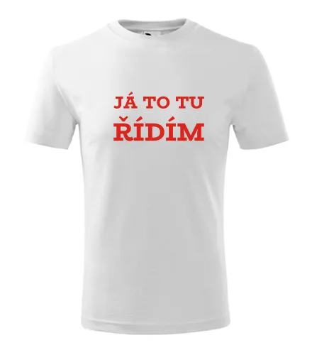 Bílé dětské tričko Já to tu řídím