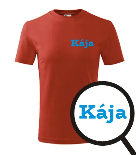 Červené dětské tričko Kája