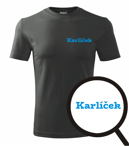 Grafitové tričko Karlíček