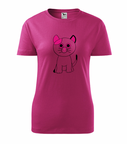 trička s potiskem Dámské tričko kočka plyšová - novinka