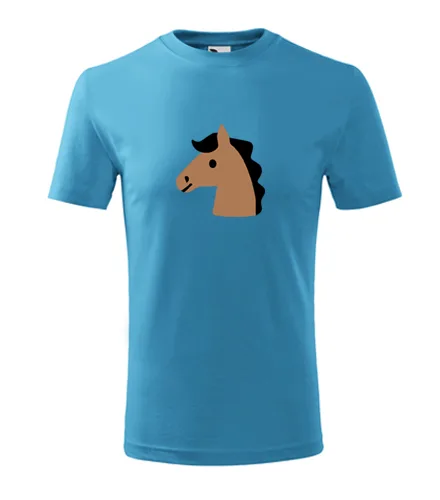Tyrkysové dětské tričko s koníkem 4