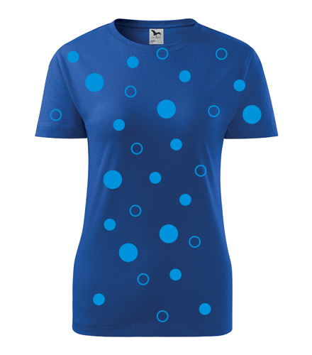 trička s potiskem Dámské tričko s modrými kuličkami - novinka