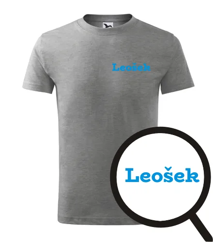 Šedé dětské tričko Leošek