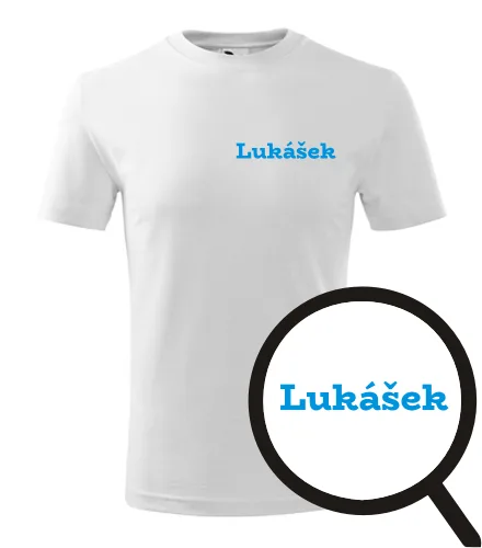 Bílé dětské tričko Lukášek