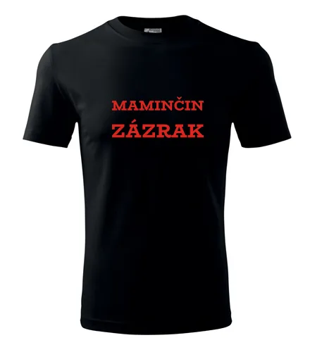 Černé tričko Maminčin zázrak