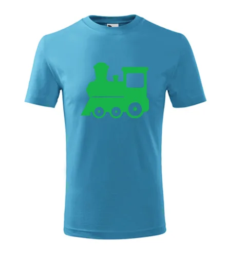 Tyrkysové dětské tričko s mašinkou 1