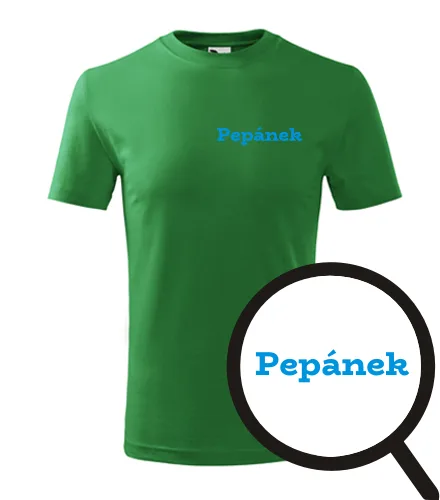 Zelené dětské tričko Pepánek