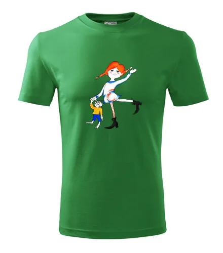 Zelené tričko Pipi Dlouhá Punčocha