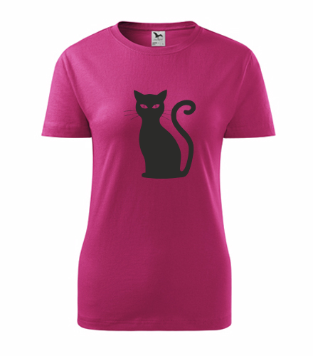 Purpurové dámské tričko s kočkou 7