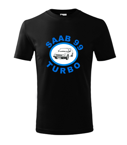 Černé dětské tričko Saab 99 Turbo