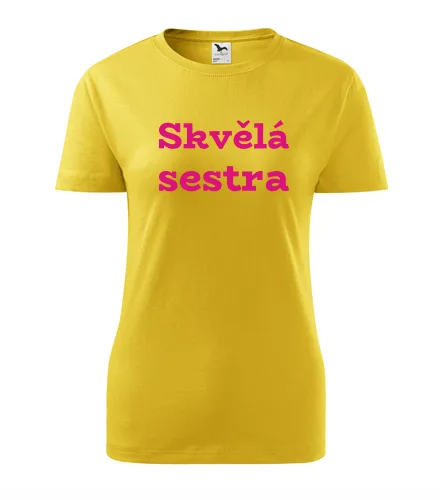 Žluté dámské tričko Skvělá sestra