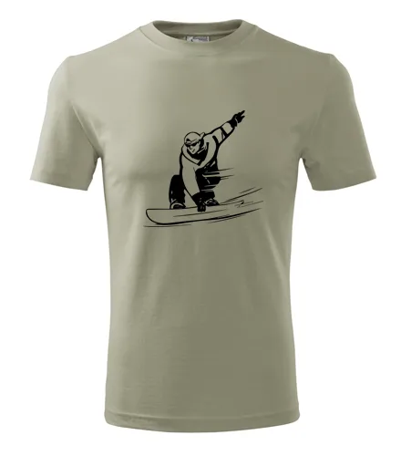 trička s potiskem Tričko snowboardista
