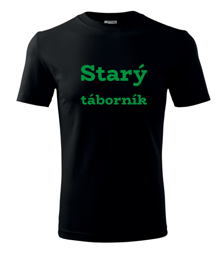 Černé tričko Starý táborník