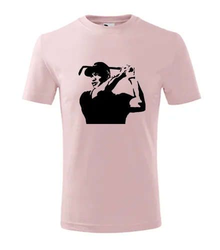 Růžové dětské tričko Tiger Woods 2