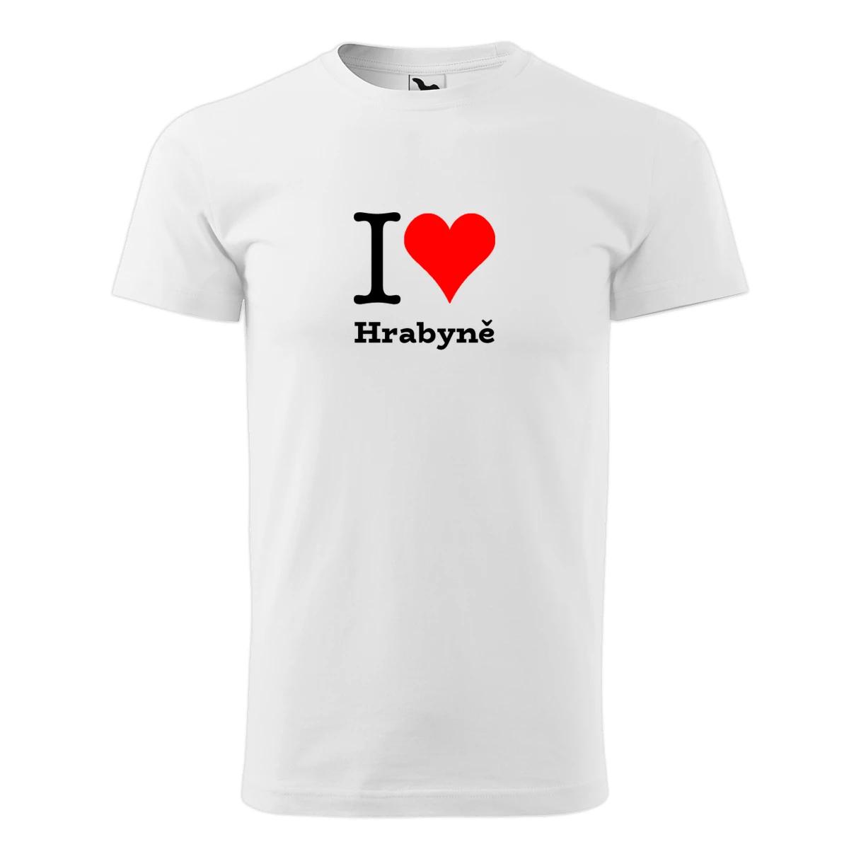 trička s potiskem Bílé dětské tričko I love Hrabyně - novinka