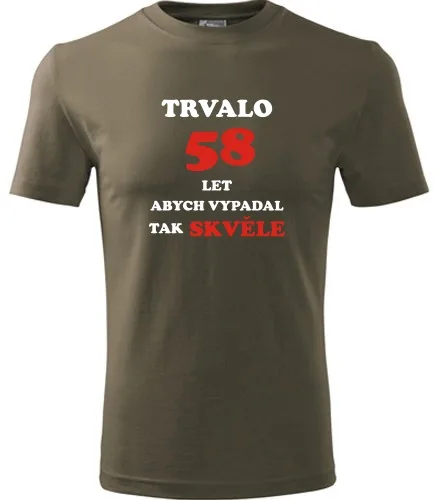 trička s potiskem Army tričko trvalo 58 let 