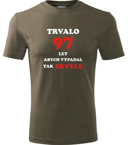 trička s potiskem Army tričko trvalo 97 let 
