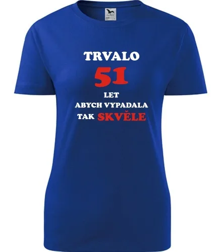 Modré dámské tričko trvalo 51 let