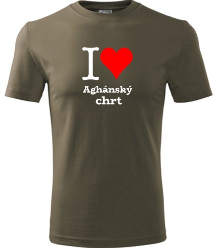 Army tričko I love Afghánský chrt