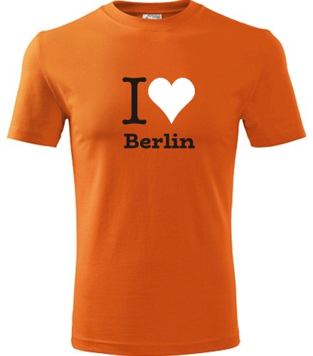 Oranžové tričko I love Berlin