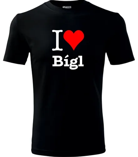 trička s potiskem Dětské tričko I love Bígl - novinka
