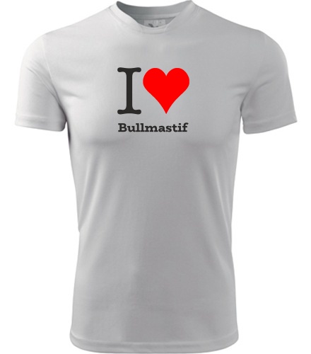 Bílé dětské tričko I love Bullmastif
