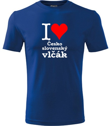 Modré tričko I love Československý vlčák
