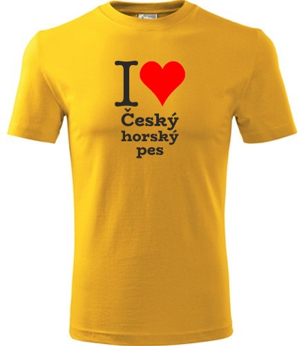 Žluté tričko I love Český horský pes
