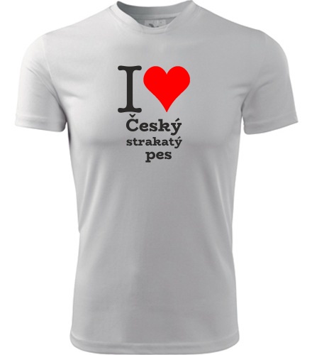 Bílé tričko I love Český strakatý pes