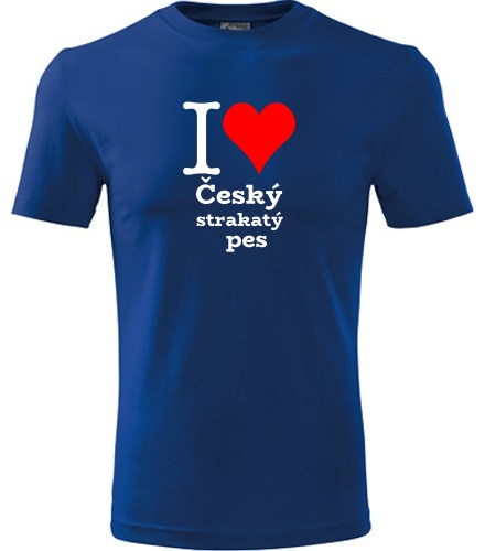 Modré tričko I love Český strakatý pes
