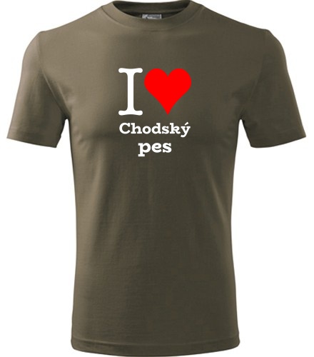 Army tričko I love Chodský pes
