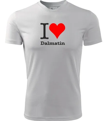 trička s potiskem Dětské tričko I love Dalmatin - novinka