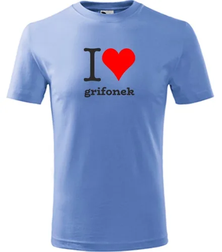 trička s potiskem Dětské tričko I love grifonek - novinka