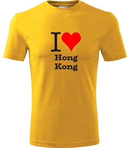 Žluté tričko I love Hong Kong