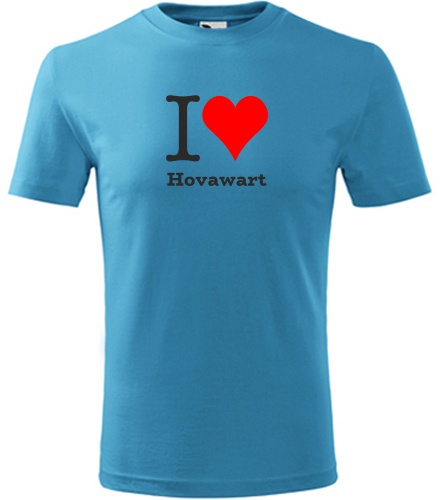 Tyrkysové dětské tričko I love Hovawart