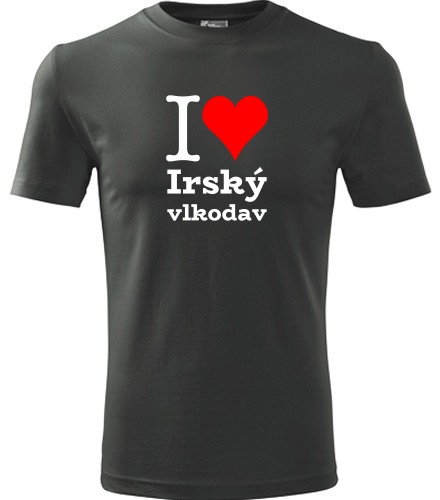 Grafitové tričko I love Irský vlkodav