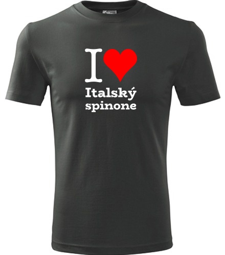 Grafitové tričko I love Italský spinone