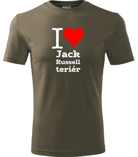 Army tričko I love Jack Russell teriér