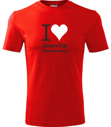 Červené tričko I love Jezevčík dlouhosrstý